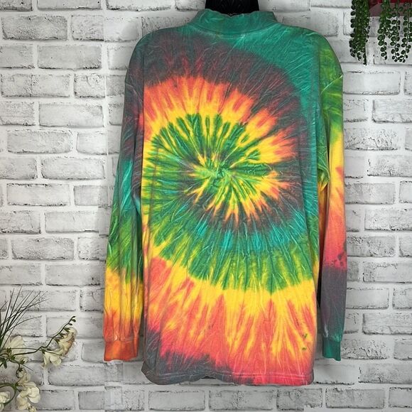 Virginia Beach, Virginia Cotton Rainbow Tie Dye Long Sleeve Tshirt Shirt XL - Picture 4 of 5